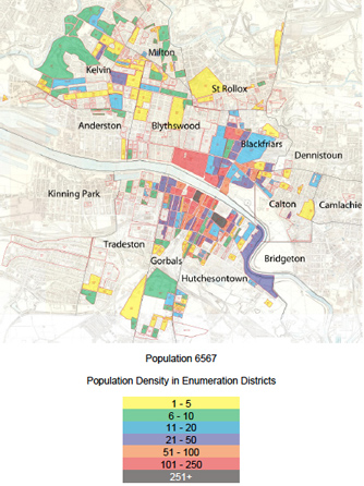 Demographic map of Glasgow