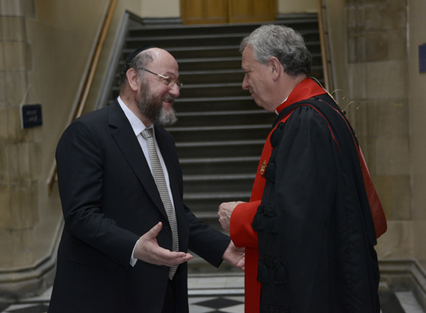 Chief Rabbi Ephraim Mirvis with the Rt Rev John Chalmers