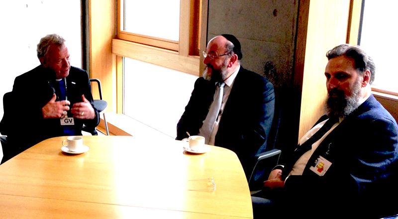 The Chief Rabbi addresses a meeting at the Scottish Parliament