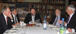 The Chief Rabbi with leaders of Edinburgh Hebrew Congregation